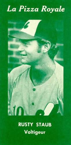 1970 La Pizza Royale Montreal Expos Green (unlicensed) #NNO Rusty Staub Front