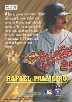 1996 Score - Gold Stars #26 Rafael Palmeiro Back