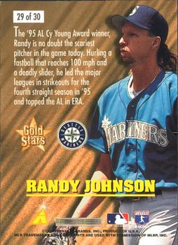 1996 Score - Gold Stars #29 Randy Johnson Back