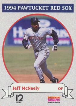 1994 Dunkin' Donuts Pawtucket Red Sox #NNO Jeff McNeely Front