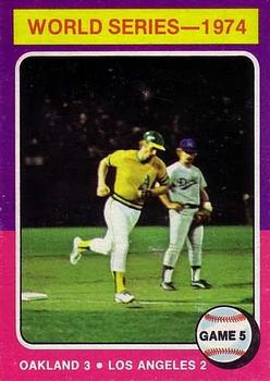 1975 Topps #465 1974 World Series Game 5 Front