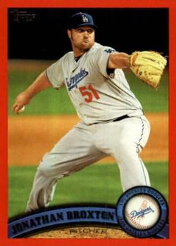 2011 Topps - Red Border #407 Jonathan Broxton Front