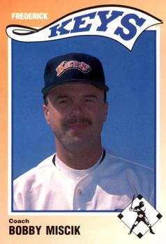 1990 SportsPrint Frederick Keys #3 Bobby Miscik Front