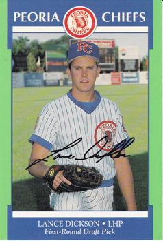 1990 Peoria Chiefs Update #U1 Lance Dickson Front