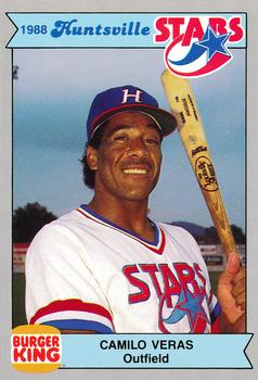 1988 Burger King Huntsville Stars #NNO Camilo Veras Front