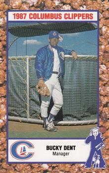 1987 Columbus Clippers Police #6 Bucky Dent Front