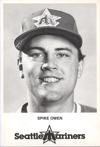 1985 Seattle Mariners Postcards #NNO Spike Owen Front