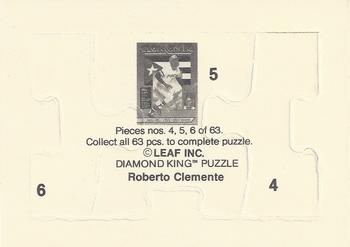 1987 Donruss - Roberto Clemente Puzzle #4-6 Roberto Clemente Back