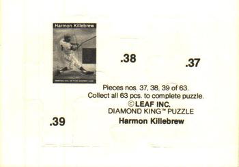 1991 Leaf - Harmon Killebrew Puzzle #37-39 Harmon Killebrew Back