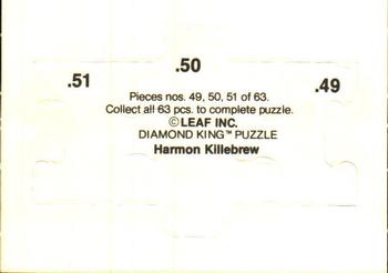 1991 Leaf - Harmon Killebrew Puzzle #49-51 Harmon Killebrew Back