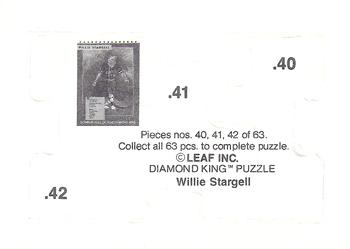 1991 Donruss - Willie Stargell Puzzle #40-42 Willie Stargell Back