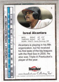 2001 Team Best #3 Israel Alcantara Back