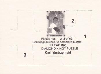 1990 Donruss - Carl Yastrzemski Puzzle #1-3 Carl Yastrzemski Back