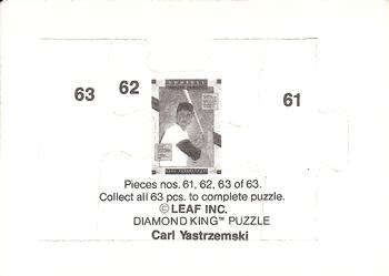 1990 Donruss - Carl Yastrzemski Puzzle #61-63 Carl Yastrzemski Back