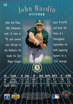 1996 SP #16 John Wasdin Back