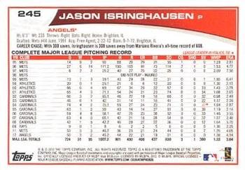 2013 Topps - Emerald Foil #245 Jason Isringhausen Back