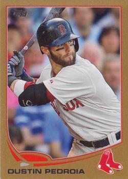 2013 Topps - Gold #15 Dustin Pedroia Front