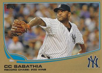 2013 Topps - Gold #359 CC Sabathia Front