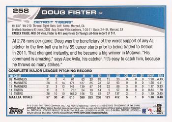 2013 Topps - Platinum #258 Doug Fister Back