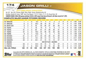 2013 Topps - Red #174 Jason Grilli Back