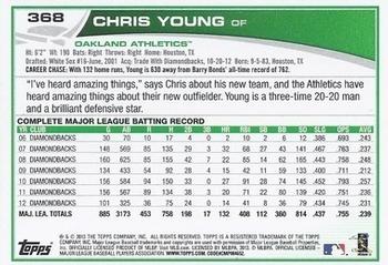 2013 Topps - Red #368 Chris Young Back