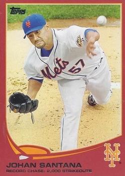 2013 Topps - Red #89 Johan Santana Front