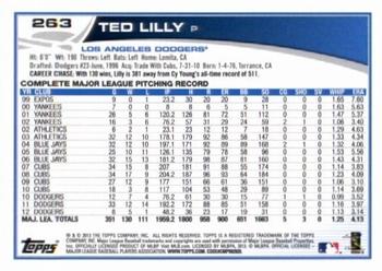 2013 Topps - Blue #263 Ted Lilly Back