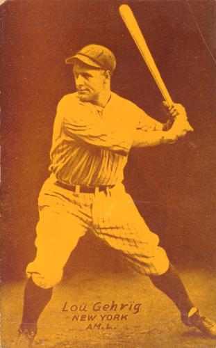 1925-31 Exhibits Postcard-Back #NNO Lou Gehrig Front