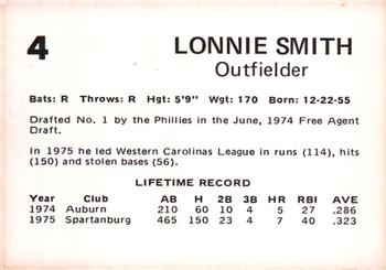 1976 Oklahoma City 89ers #4 Lonnie Smith Back