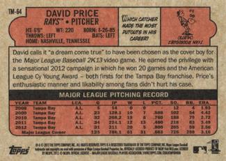 2013 Topps - 1972 Topps Minis #TM-64 David Price Back