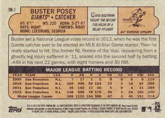 2013 Topps - 1972 Topps Minis #TM-1 Buster Posey Back