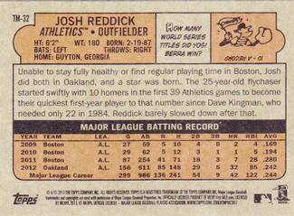 2013 Topps - 1972 Topps Minis #TM-32 Josh Reddick Back