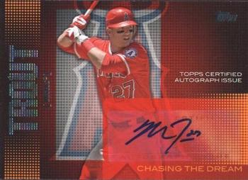 2013 Topps - Chasing the Dream Autographs #CDA-MT Mike Trout Front