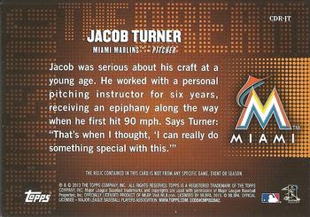2013 Topps - Chasing the Dream Relics #CDR-JT Jacob Turner Back