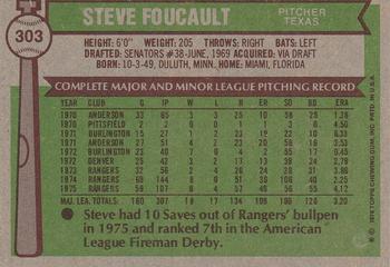 1976 Topps #303 Steve Foucault Back