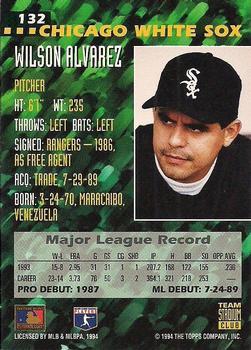 1994 Stadium Club Team - First Day Issue #132 Wilson Alvarez  Back