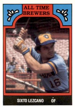 1986 TCMA All-Time Milwaukee Brewers - Color #5-BRE Sixto Lezcano Front