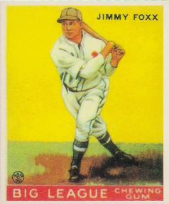 1983 Galasso 1933 Goudey Reprint #29 Jimmie Foxx Front