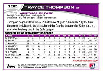 2013 Topps Pro Debut #162 Trayce Thompson Back