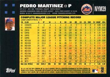 2007 Topps Gift Sets New York Mets #NYM39 Pedro Martinez Back