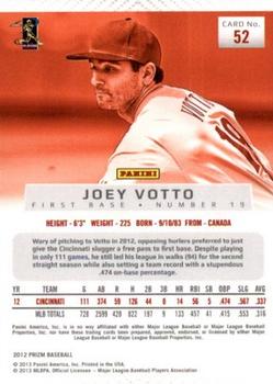 2012 Panini Prizm #52 Joey Votto Back