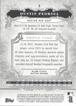 2013 Topps Triple Threads #3 Dustin Pedroia Back