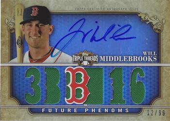 2013 Topps Triple Threads #118 Will Middlebrooks Front