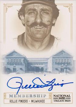 2012 Panini National Treasures - HOF Membership Signatures #22 Rollie Fingers Front