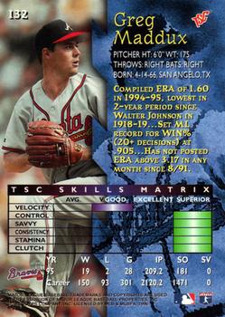 1996 Stadium Club #132 Greg Maddux Back