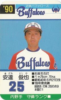 1990 Takara Kintetsu Buffaloes #25 Toshiya Adachi Front
