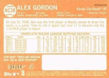 2013 Topps Heritage - Chrome Black Refractors #HC39 Alex Gordon Back