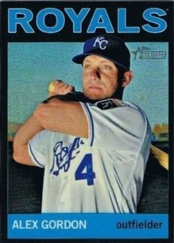 2013 Topps Heritage - Chrome Black Refractors #HC39 Alex Gordon Front