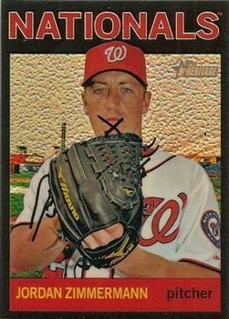 2013 Topps Heritage - Chrome Black Refractors #HC73 Jordan Zimmermann Front