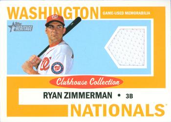 2013 Topps Heritage - Clubhouse Collection Relics #CCR-RZ Ryan Zimmerman Front